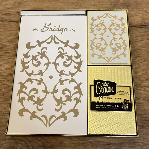 Crown Vintage New bridge playing card/score pad set Heines Royals Party Pack - Picture 11 of 11